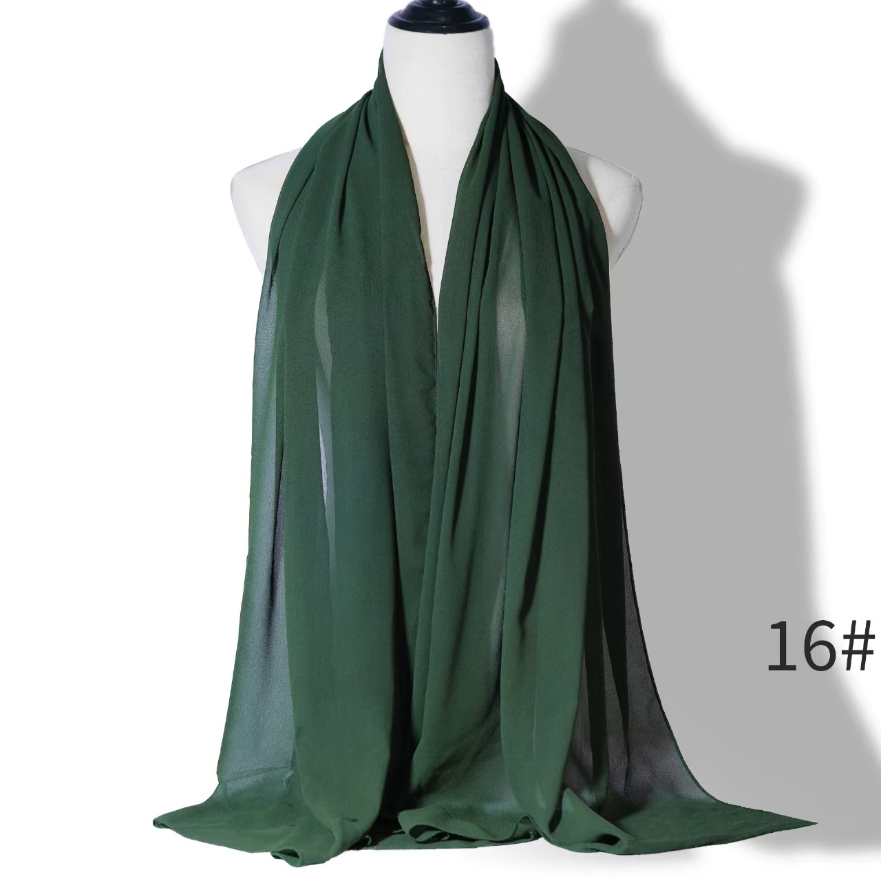 T850 Four Seasons Pearl Chiffon Bubble Scarf Gauze Scarf Long Scarf Women's Head Scarf