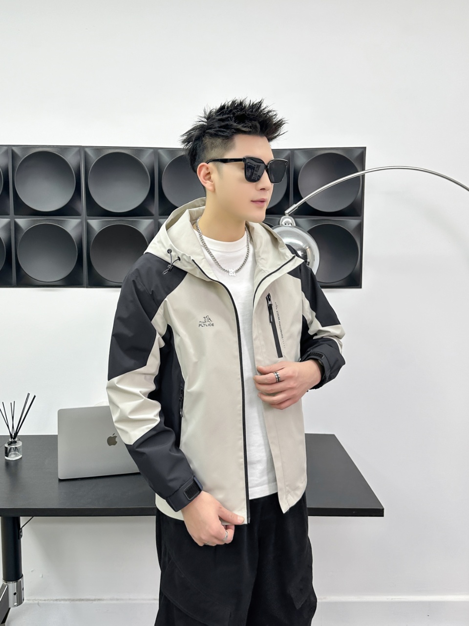 2025 New Summer Lazy Style Water Ink Dyeing Short Sleeve Shirt High-end Fashion Casual Versatile Set for