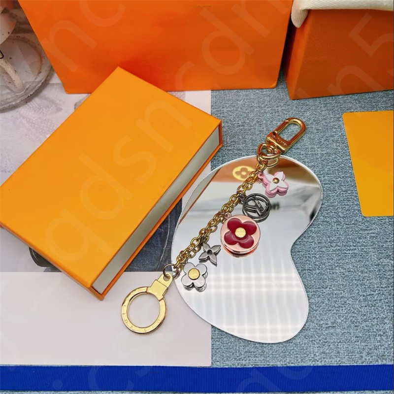 Luxury metal bag charm chain flower heart designer bag charms gold sliver keychain Snap fastener mens ladies key chain Holiday gift lovely quality no box