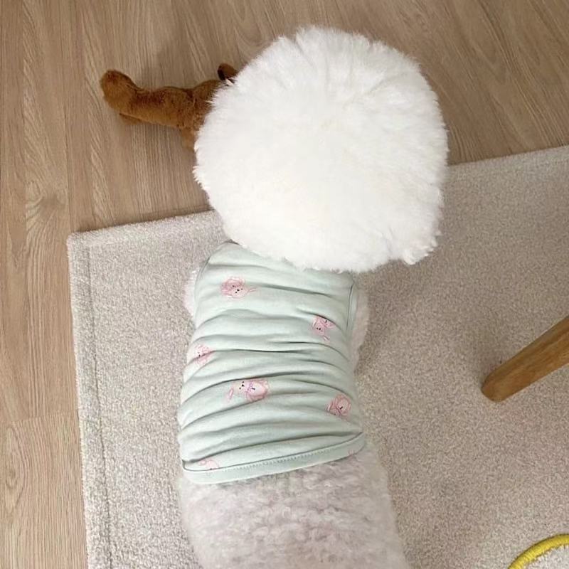 T00350 Dog Clothes Rainbow Striped Cloud Traction Harness Spring and Summer Thin Pet Small Puppy Pomeranian Bichon Teddy
