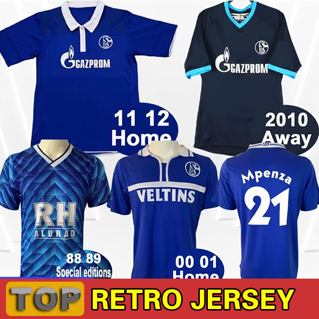 2000 2002 2010 2011 2012 FC Schalke 04 retro Soccer Jerseys Moller Raul Rakitic Farfan Uchida Huntelaar classic vintage football shirt