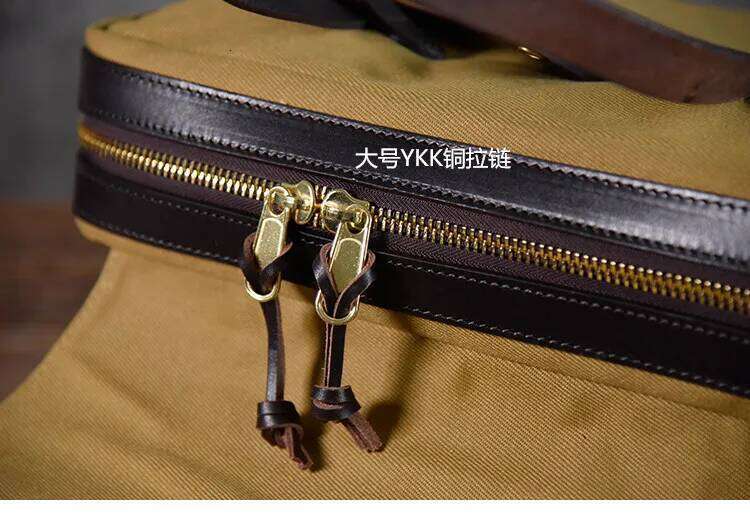 Designer Bag Tailor Brando American Vintage Men S Business Briefcase S Ize Cm Heavy Duty Oil Waxed Canvas Tote Computer Bag