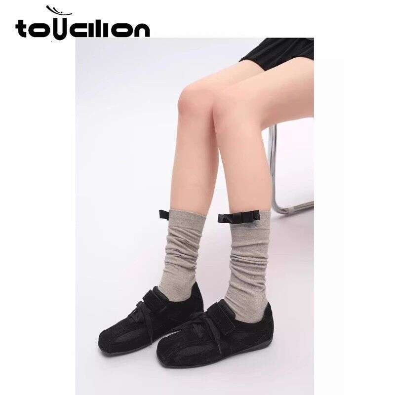 2025 Early Spring New Low Heel Flat Bottom Thick Bottom Lace Round Head Casual Sports Board Shoes Single Shoes Female Trendy Designer Women's Sho