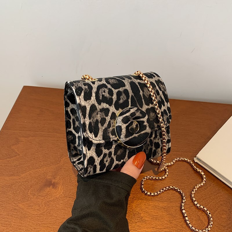 Foreign Trade Commuter Chain Shoulder Bag Simple Fashion Leopard Print 2025 Designer Shopping Bag New Simple Free Shipping Stylish Mini Crossbody Smal
