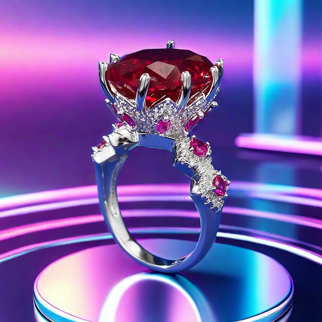 12*16 Red Rose love Ring S925 sterling Silver Deep Blood Red Handcrafted Luxurious Inlay High-Carbon Diamond Elegant Unconventional Design Fashionable