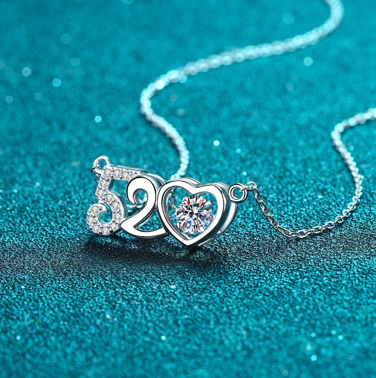 Sophisticated Women's Jewelry: Glittering Moissanite Heart Pendant Adorned by Premium 925/PT950 Metals