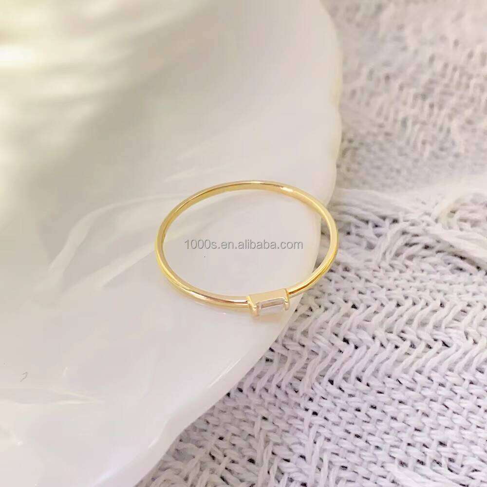14k Real Gold Ring with Zircon Pyrite for Women and Men, Premium Jewelry