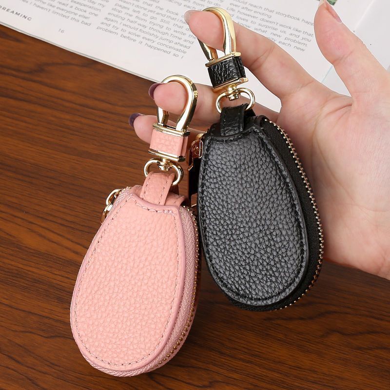 Litchi pattern car fashion key fashion bag storage bag creative fashion simple pendant keychain women s key bag designer men s key bag