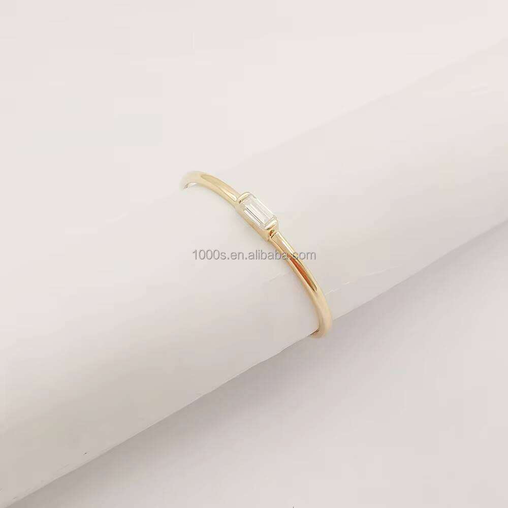 14k Real Gold Ring with Zircon Pyrite for Women and Men, Premium Jewelry