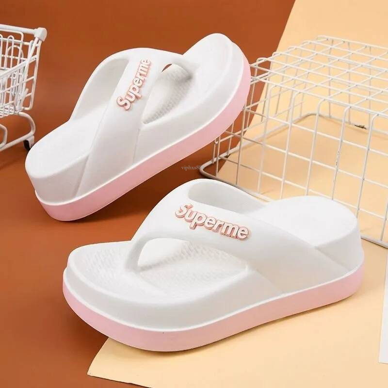 New Free Shipping Summer Fashion Flip Flops Outdoor Beach Flat Shoes Beige White Powder Black Green Designer Women Sizes 36-41
