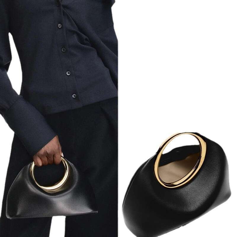 Tote Bag Mini Bag New Simple Underarm Trendy Versatile PU Metal Ring Handbag Cloud Crossbody Bag Crossbody Bag