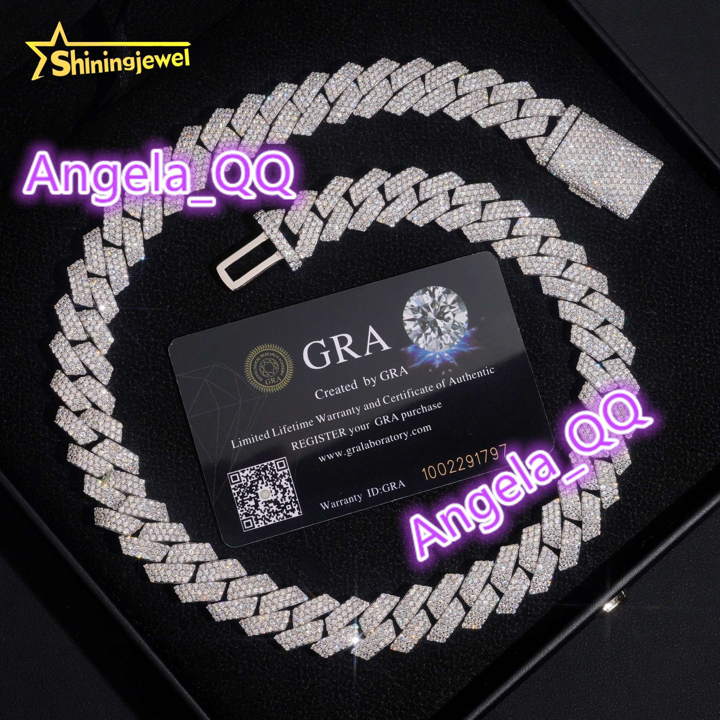 New Design 925 Silver 15MM Cuban Link Moissanite Hip Hop Jewelry Iced Out Men Fashion Long Necklace Cuban Link Chain