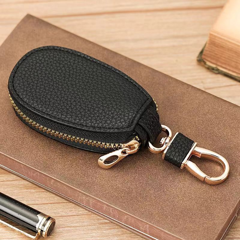 Litchi pattern car fashion key fashion bag storage bag creative fashion simple pendant keychain women s key bag designer men s key bag