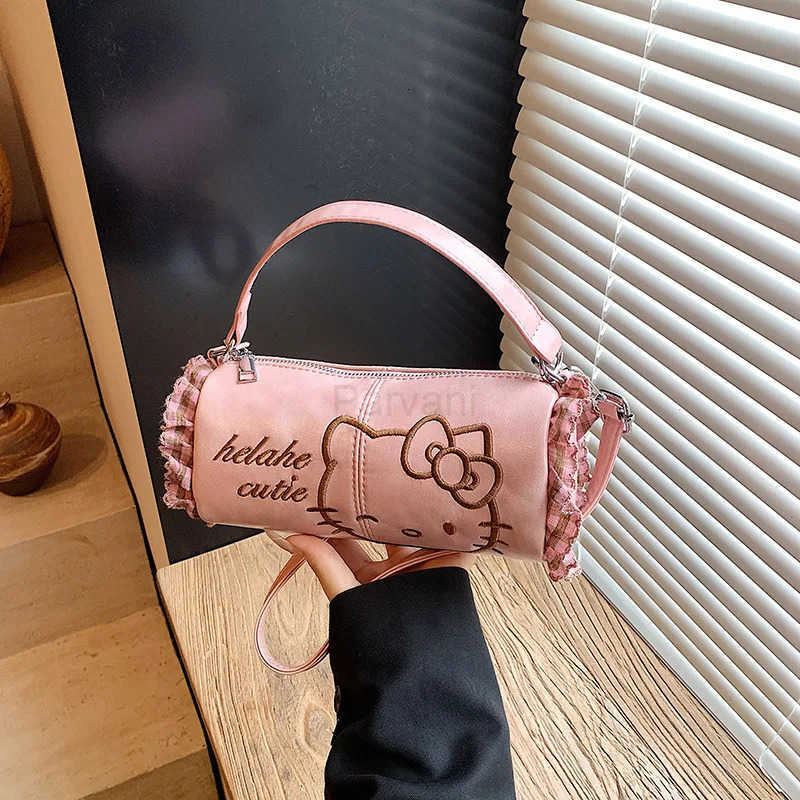 Sanrio Hello Kitty cute cartoon embroidered lace mini womens bag new fashion crossbody handbag multiple colors optional H251201