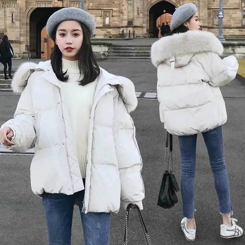 Winter Harajuku Hooded Loose Zipper Jacket Women Thicken Warm Long Sleeve Fashion Parka Solid Oversize Korean Solid Coats FemaleT251201