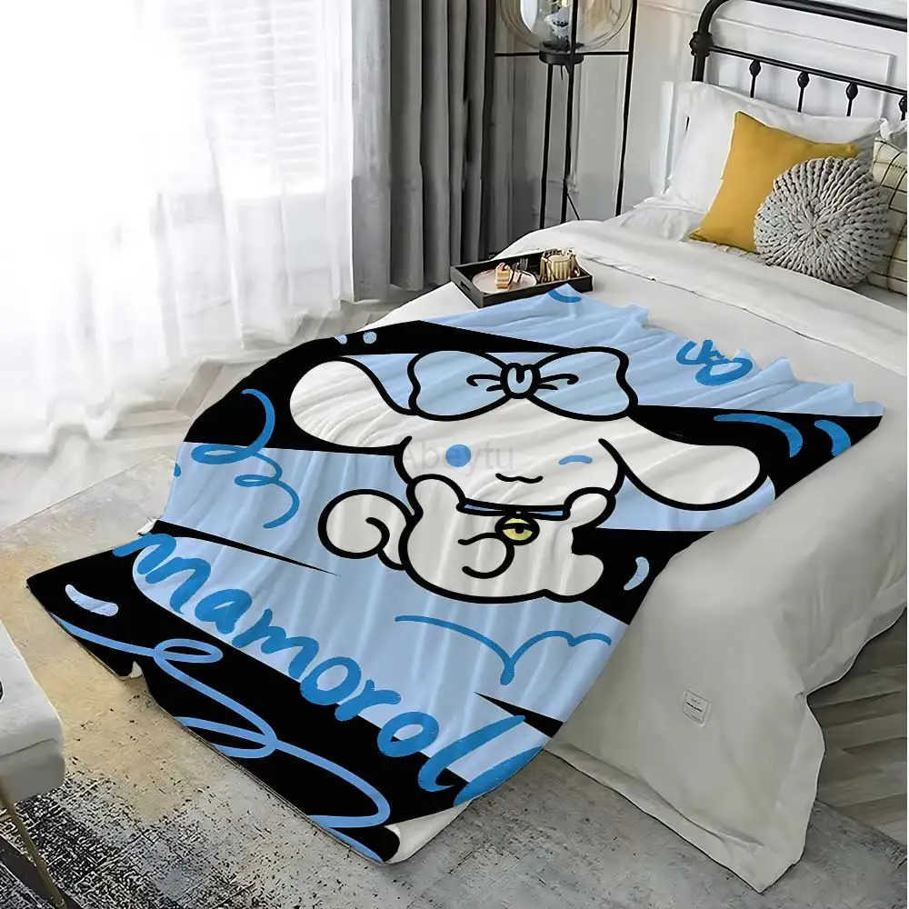 Sanrio Kawaii Pochacco Soft Blanket King Size Warm Blankets for Cold Bed Throw Home and Decoration Luxury Bedding Fluffy Plaid Knee Nap H251201