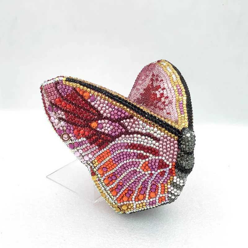 XIYUAN Butterfly Shaped Crystal Evening Bags Women Sparkling Rhinestone Clutch Purse Wedding Party Bridal Handbag Black Diamonds K251201