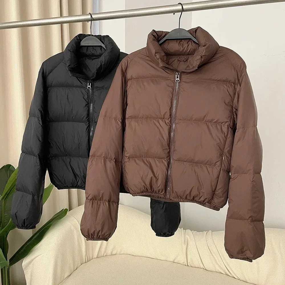 Autumn Winter Thickened Down Jacket Women Stand Collar Short Coat 50 White Duck Down Jacket Warm Jacket Daily CommutingT251201