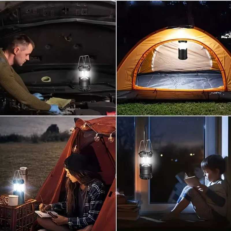 1/2PCS Outdoor Camp Lamp Camping Tent Light Portable Lantern Multifunctional Emergency Light Battery Outdoor Pony Lantern M251201