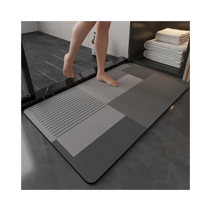 Elegant Geetric Diat d Bathro Super Absorbent Shower Doormats Toilet Non Slip Entrance Rugs Diat d Carpet H251129