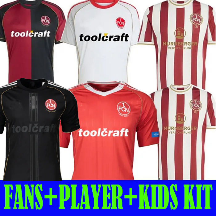 25 26 1. FC Nurnberg Soccer Jerseys 125th anniversary Football Shirts 2025 2026 Tzimas Emreli Antiste Schleimer Justvan Jander home away third Men Uniforms Kids Kits