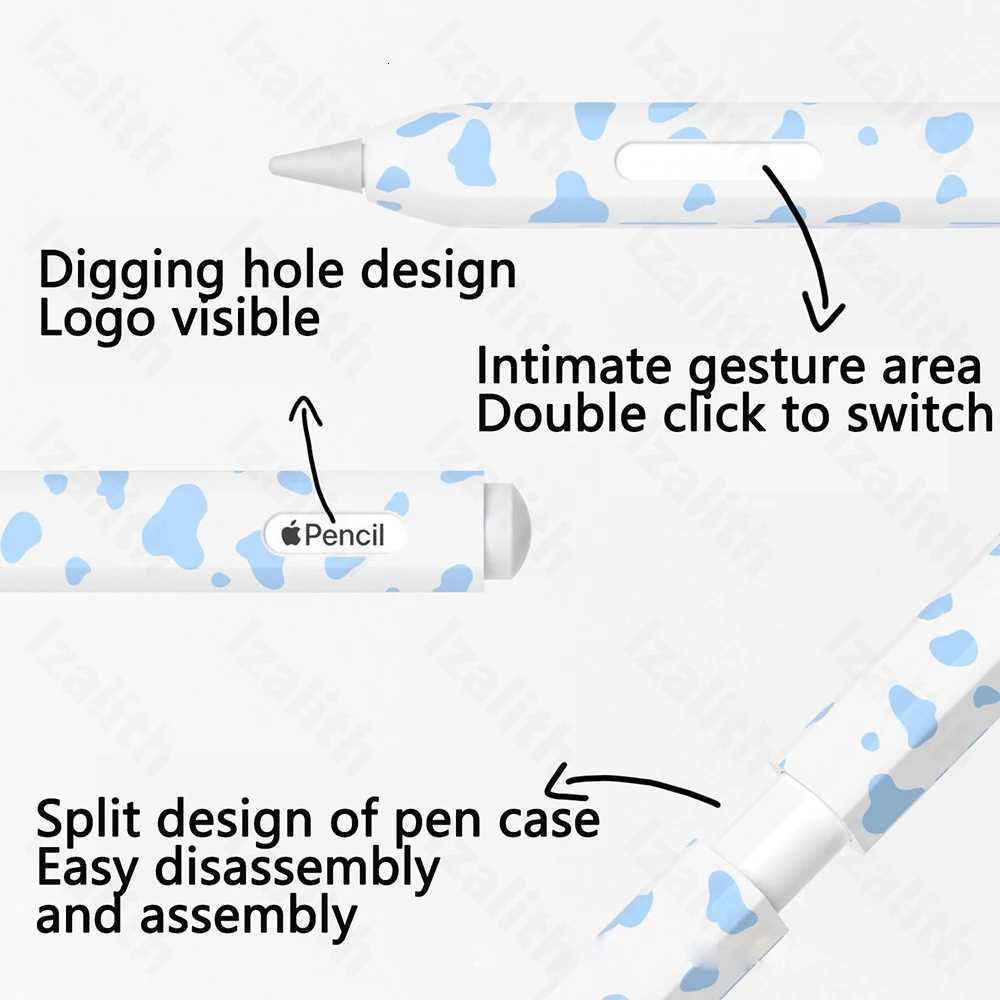 For Pencil 1 2/Pro/3 USB-C Case Soft Silicone Tablet Touch Stylus Pouch Portable Protective Stylus Cover Anti-drop C251201