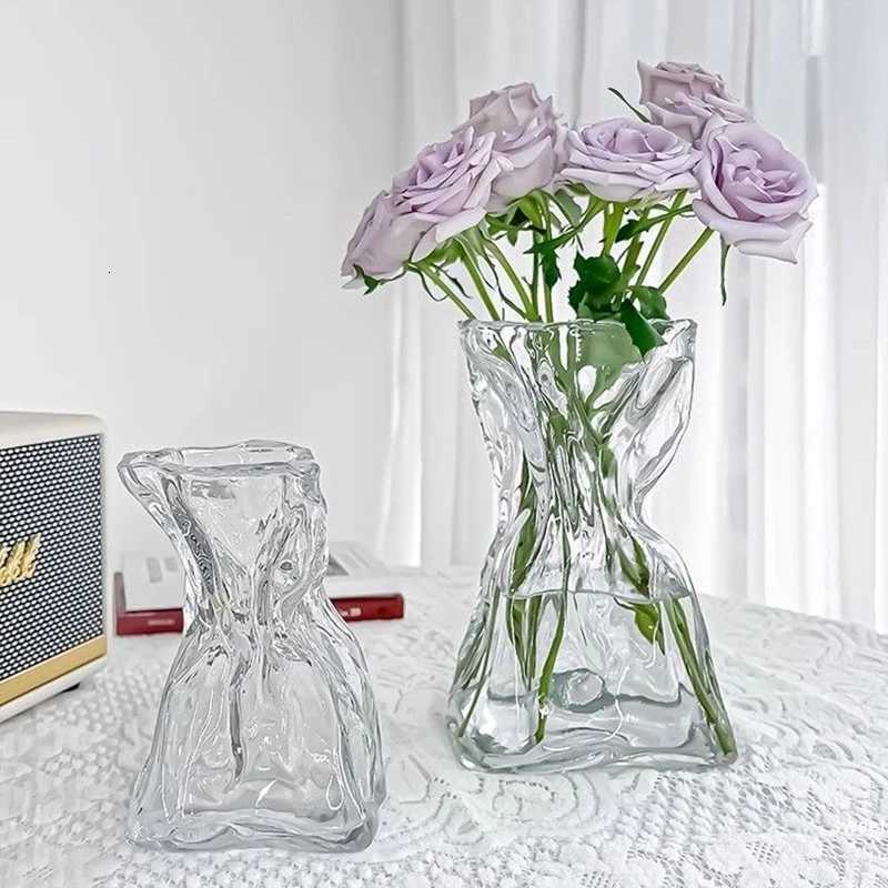 Transparent Flower Vase Creative Desig Hydroponics Plants Pot Fresh Flowers Arrangement Bottle Table Desktop Ornaments Y251201