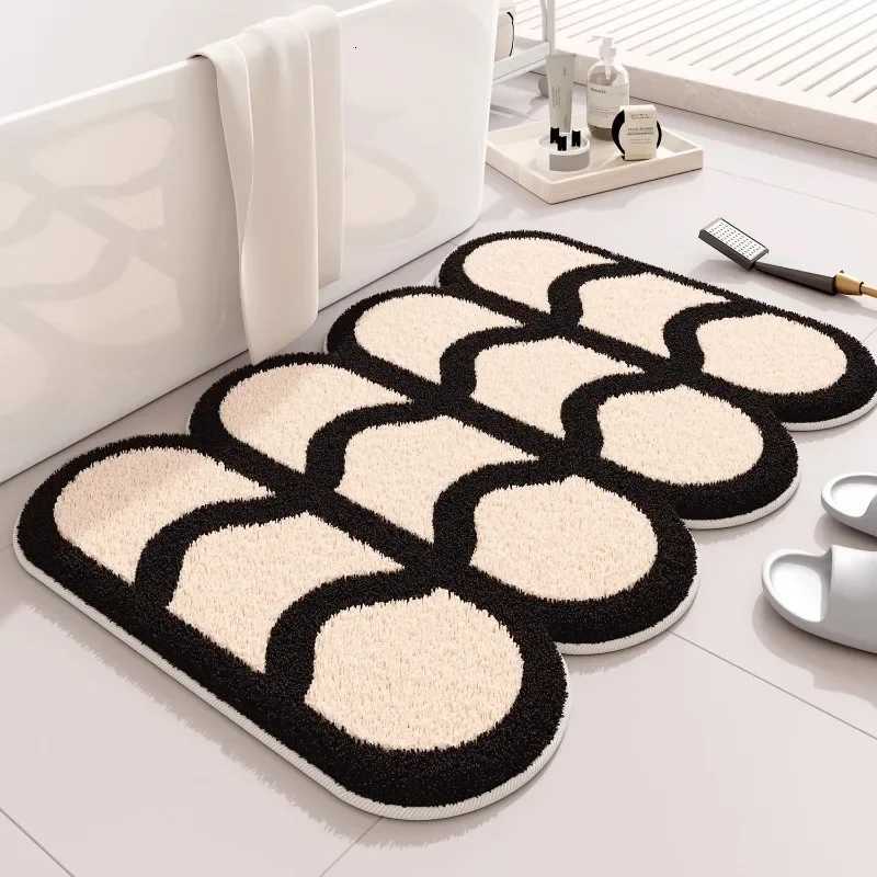 Bathro floor mat bathro absorbent anti slip thick foot mat household bathro toilet door mat imitation cashmere carpet H251129