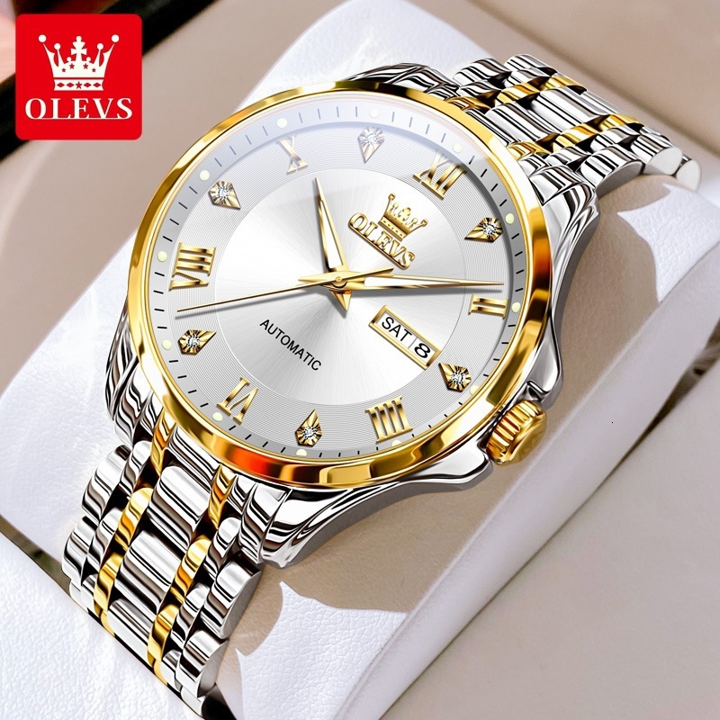 OLEVS Designer Outdoor Women's Luxury Fashion Mechanical Watches Waterproof Luminous Double Calendar Men's Business Watches Free Shipping Wh