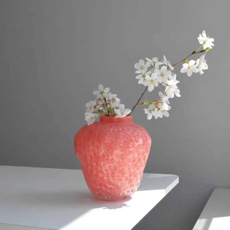 Strawberry Vase Ornament Premium Sense Hydroponic Flower Container Ro Dining Table Off Strawberry Vase He Ornament Y251201