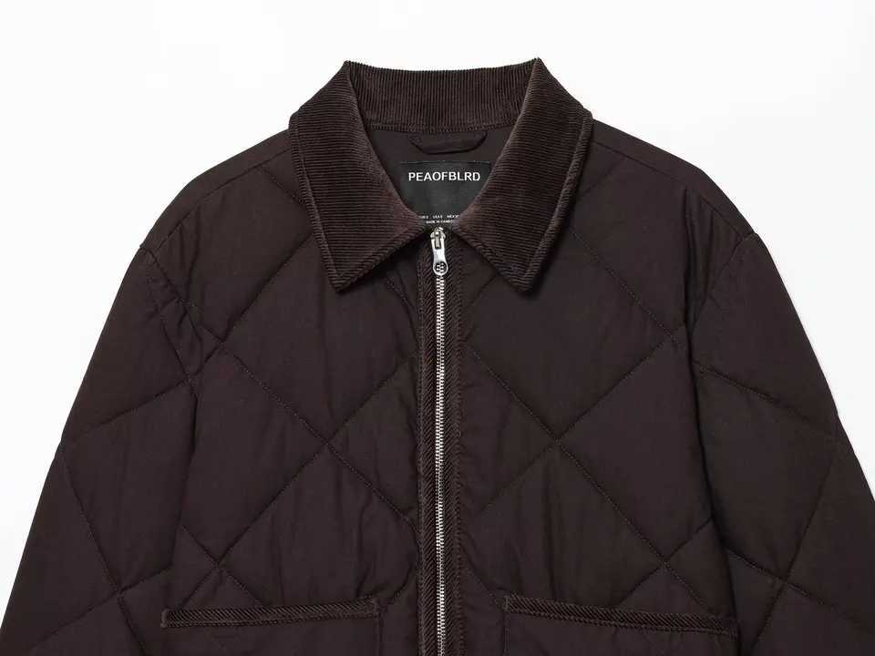 Womens Vintage Short Jacket Coats Autumn Winter Fashion With Pocket Long Sleeve Quilted Coats Female Casual Outerwear Chic TopsT251201