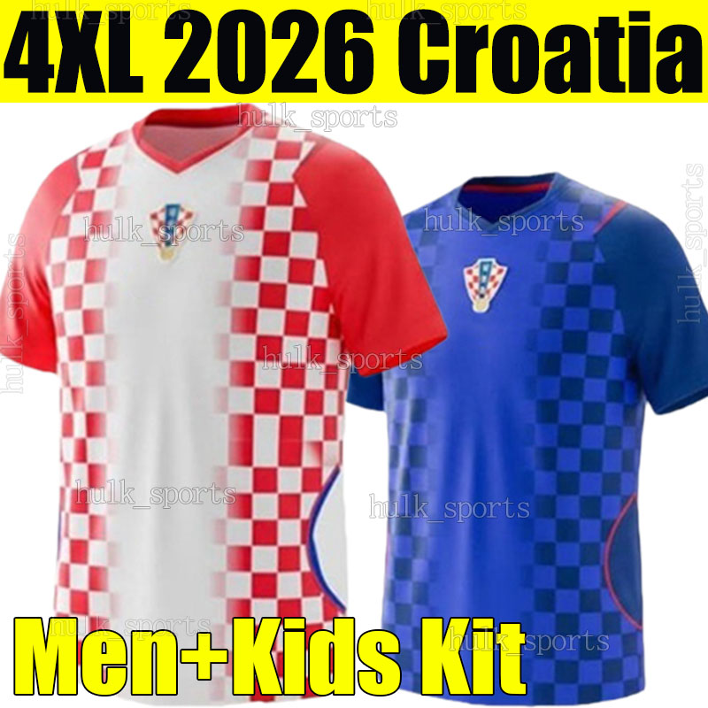 4XL 2026 Croacia MODRIC soccer jerseys 25/26/27 Croatia KRAMARIC PERISIC JAKIC VLASIC IVANOVIC MATANOVIC MUSA Retro 1998 02 Football Shirts men kids kit socks sets