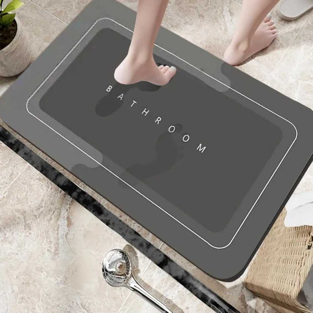 Bath Mats Moderni Magic Mat Bathro Rubber Anti Slip Quick Drying Absorbent Bathro Rug Shower Ro Rugs for Bathtub Sink H251129