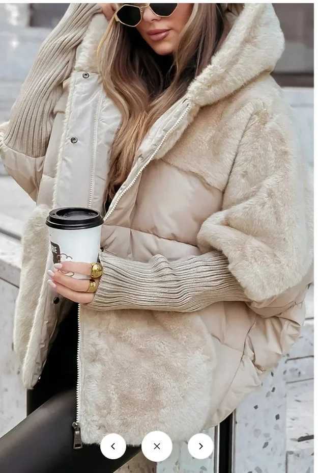 Winter Jacket Women 2025 Loose New Down Jacket Hooded Long Sleeve Winter ClothesT251201