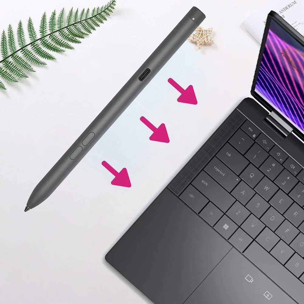 PN7522W Rechargeable Active Pen Laptop Pen Tilt Recognition Touch Sn Stylus Pen for Latitude 5350 2in 1/7320 Detachable C251201