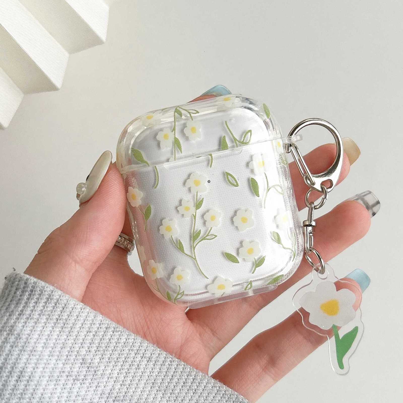 Wireless Case For Airpods1/2 Airpods3 Airpods Pro And Pro2 Tpu Flower Pattern Earphone Cover C2512014