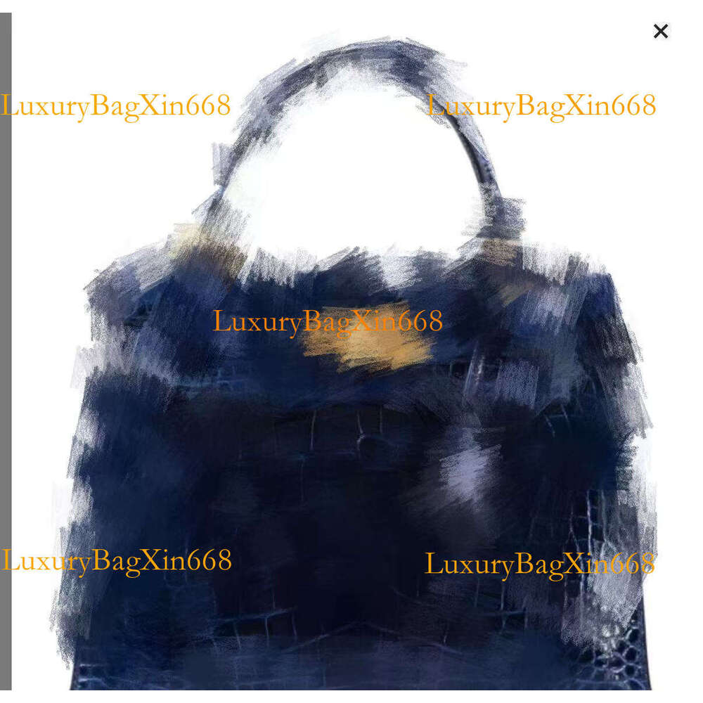 Designer Handbag Genuine Leather Women Blue Croc Bag Lady Fashionable Stylish Top Quality Luxurybagxin668