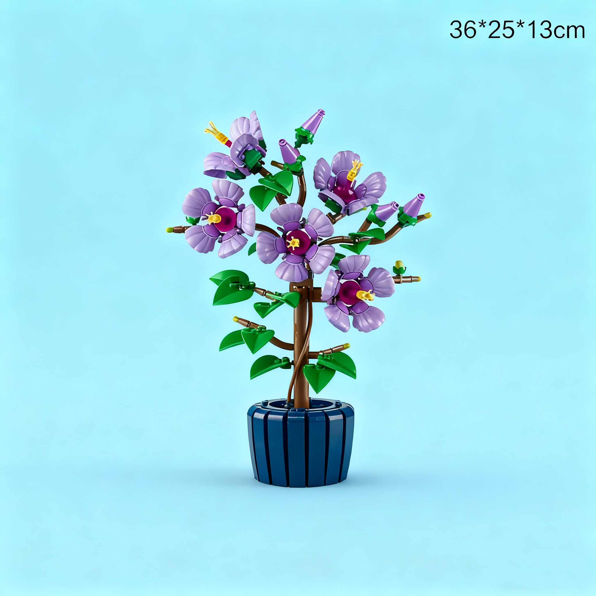 2025 new 660piece plant hibiscus flower assembly kit 5 large flower bouquets with vases Christmas decoration building blocks Birthday gift