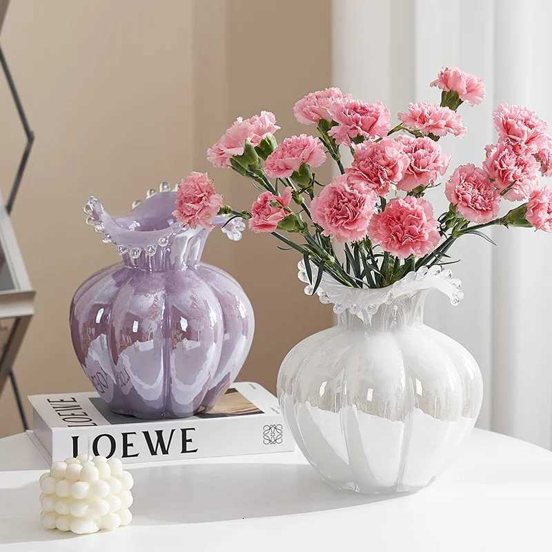 Vase ple Wave Floral Arrangement Accessories Hydroponics Terrarium Flower Vase He Decoration Accessories Y251201