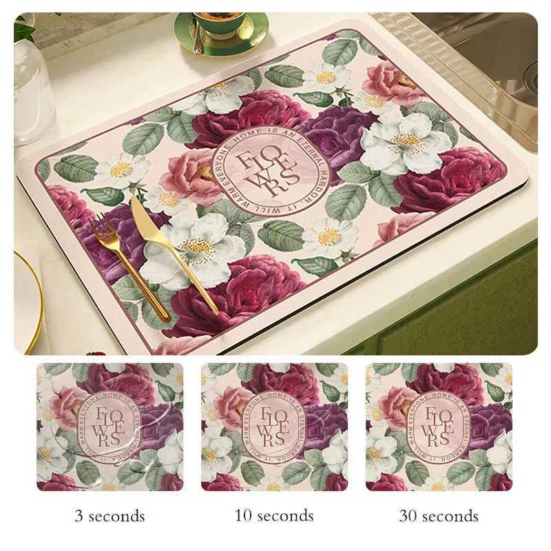 Dish Drying Mats Absorbent Drain Pad Quick Dring Coffee Machine Mat Draining Pad Table Placemat Kitchen Accessories Y251201