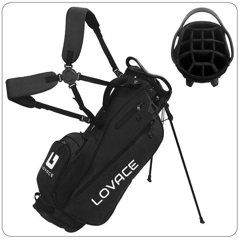Golf Stand Bag 14 Way Top Dividers FullLength with Stand 7 Pockets Lightweight Golf Bag for Men Dual Strap Rain Hood J250930