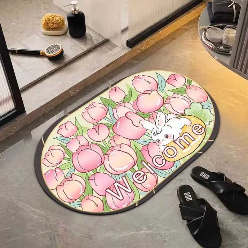 Toilet floor mat bathro door diat d absorbent mat quick drying non-slip mat entry door foot mat carpet H251129