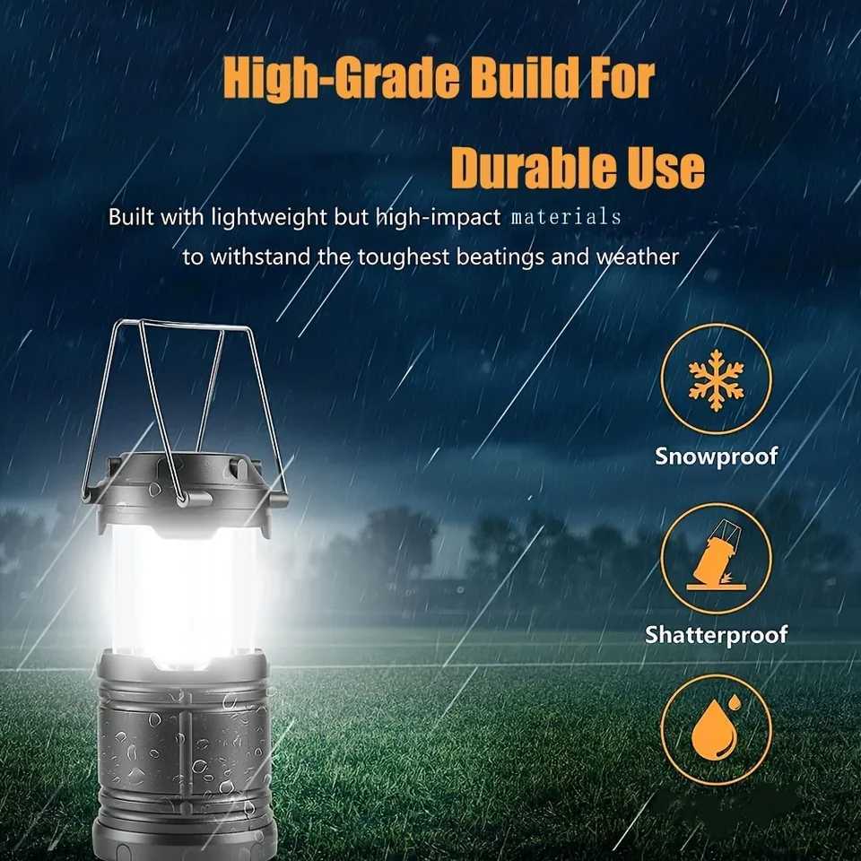 1/2PCS Outdoor Camp Lamp Camping Tent Light Portable Lantern Multifunctional Emergency Light Battery Outdoor Pony Lantern M251201