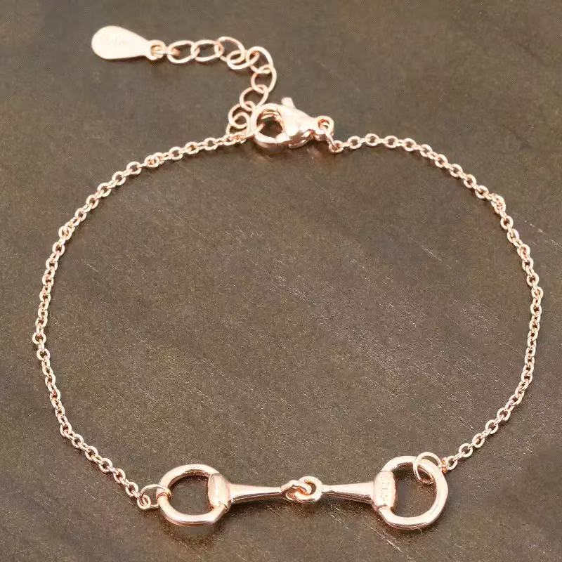 High Quality Horsebit Snaffle Bit Charm Bracelet for Women Equestrian Horse Lover Jewelry Gift European American style