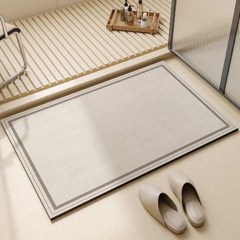 Non-Slip Diatoeous Earth Bath Mat Soft and Safe Bathro Rugs Quick Drying and Super Absorbent Rectangar Woven Mat H251129