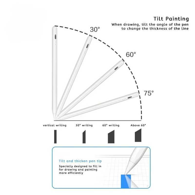 Touch Pencil For iPad with Palm Rejection Stylus Pen for iPad Air M2 Pro 13 Pro 129 10 Gen 7th 8th 9th For iPad Pencil C251201