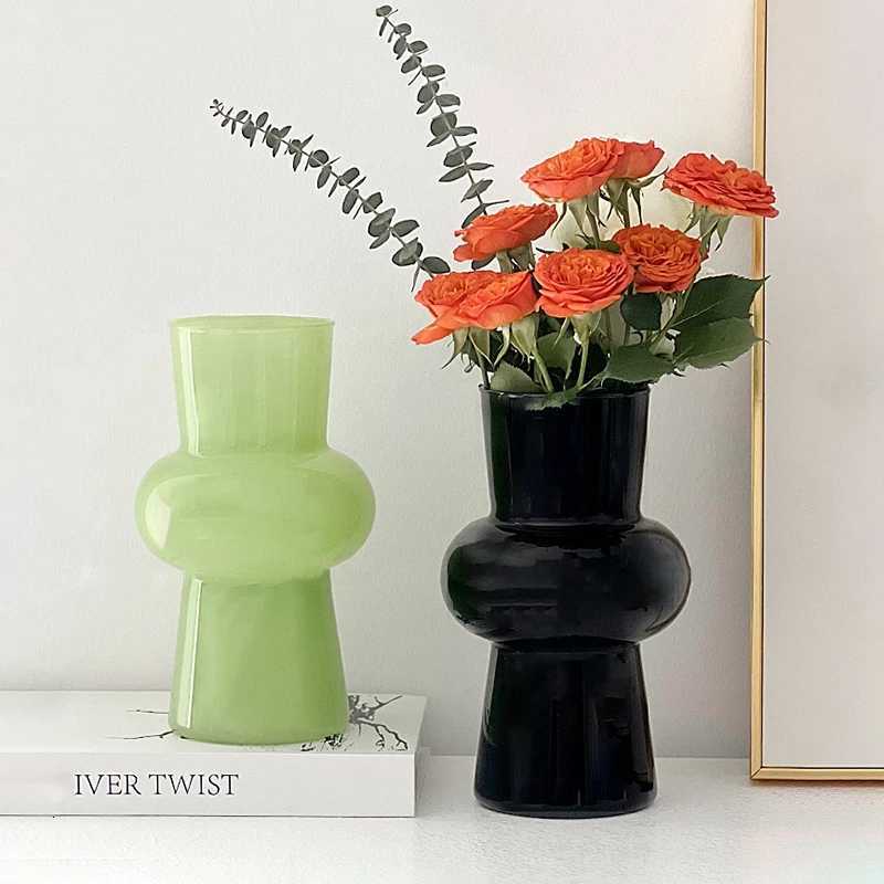y Color Vase Hydroponic Flower Vase Transparent Plant Pots Dinning Living Ro Decorative Vases He Off Decor Y251201