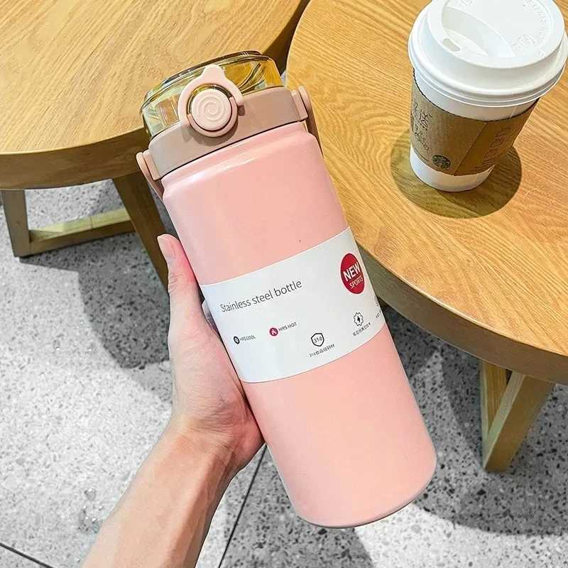 1L/12L Large Capacity Thermo with Straw Stainless Steel Thermal Water Bottle Keep Cold and Hot Thermos Cup Vacuum Flask H251201 W260226