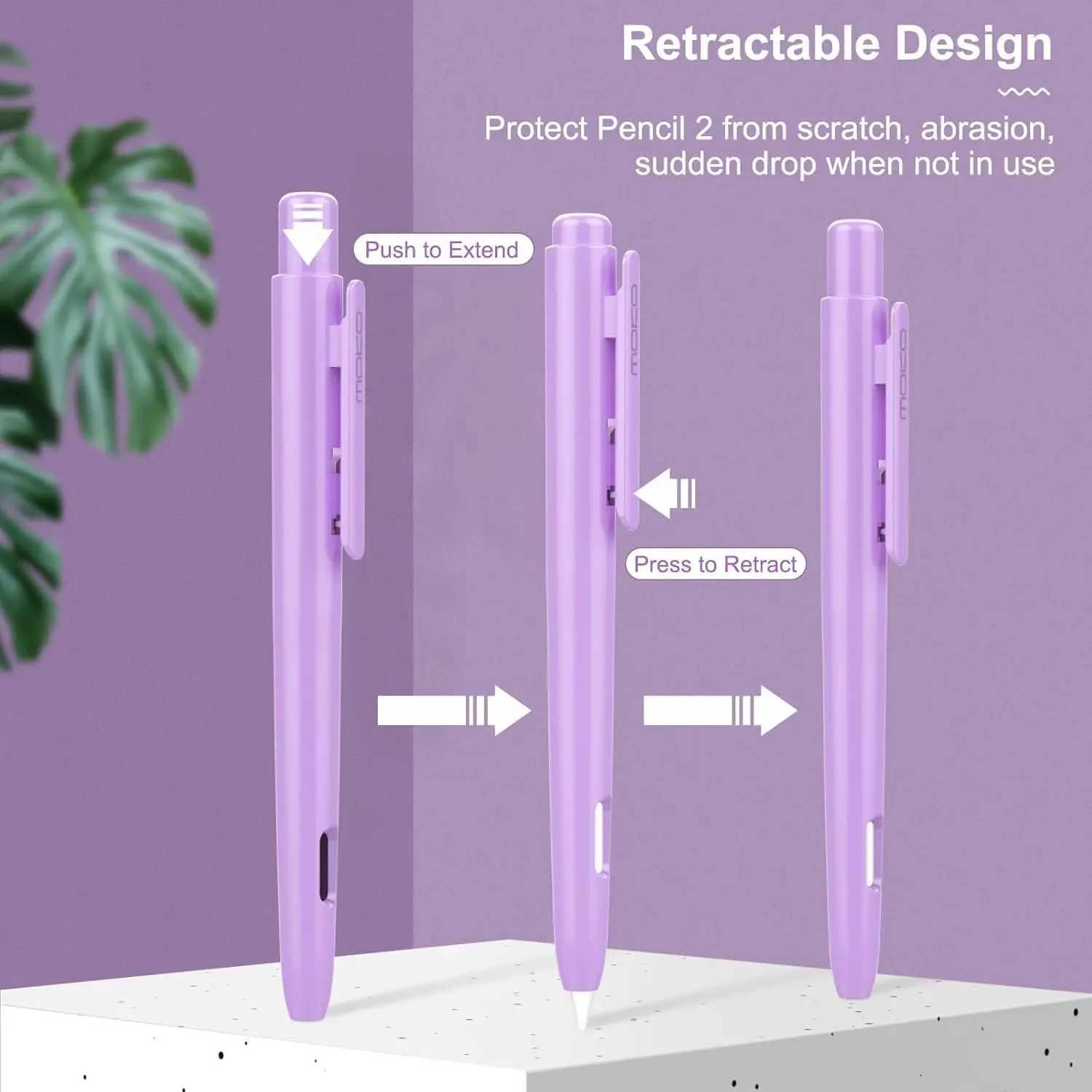 Holder Case for Pencil 2nd Generation Retractable Protective Pen Cover with Sturdy Clip for iPad Mini 6 2021/ iPad Air 5 C251201