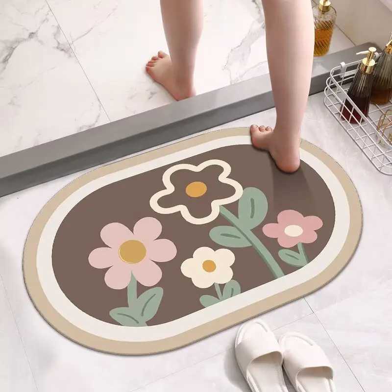 Toilet bathro floor mat diat d toilet absorbent mat into the door quick drying household anti-dirty soft non-slip foot pad H251129